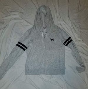 PINK Grey Jacket w/Black Sequins